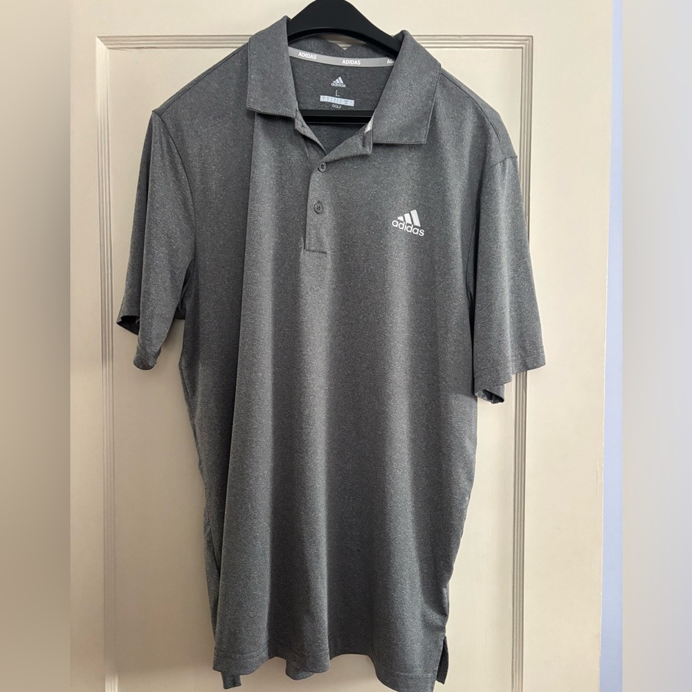 Adidas Men's Heather Gray Performance Polo